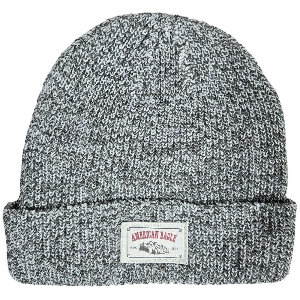 American Eagle Outfitters Mens Womens Knit Beanie Hat Cap Black White One Size‎